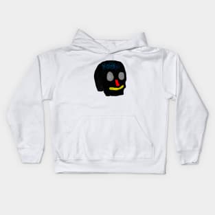 Skull Aesthetic | peaceful | Skull with checkerboard eyes Kids Hoodie